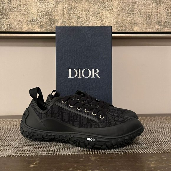 Dior , B28 Oblique Low Top LT Sneakers in Black , BNWB 11 US - Picture 2 of 4